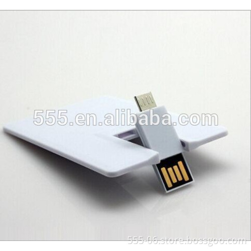 Wholesale Plastic OTG credit card USB flash drive, USB pendrive for Phone and computer 8GB 16GB 32GB